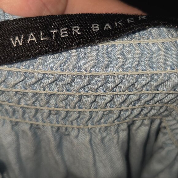 Walter Baker Chambray Wide Leg Off Shoulder Jumpsuit  Size Small - Picture 6 of 7